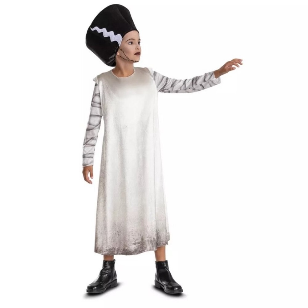 Kids Black and White Bride of Frankenstein Costume